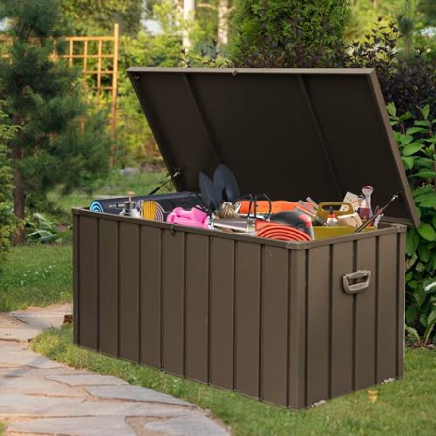 Outdoor Furniture Wooden - 160 Gallon Deck Box Outdoor Storage