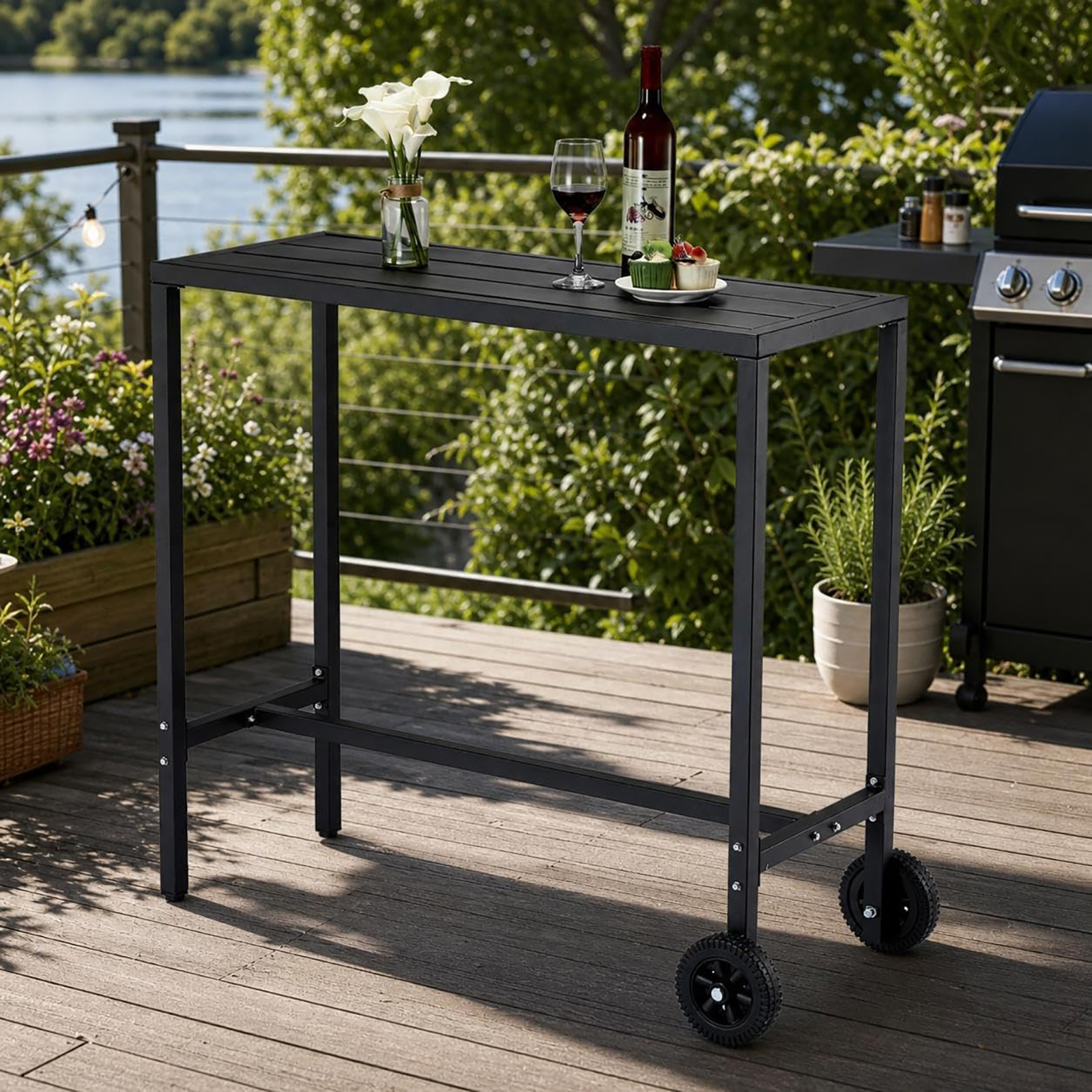 Outdoor Furniture Kitchener - 39 Inch Outdoor Bar Table With