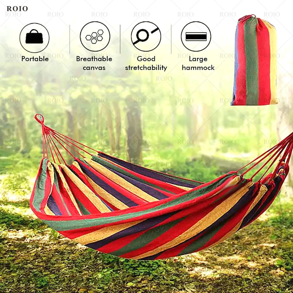 Outdoor Furniture Rh - Camping Hammock Thickened Durable Fabric Canvas