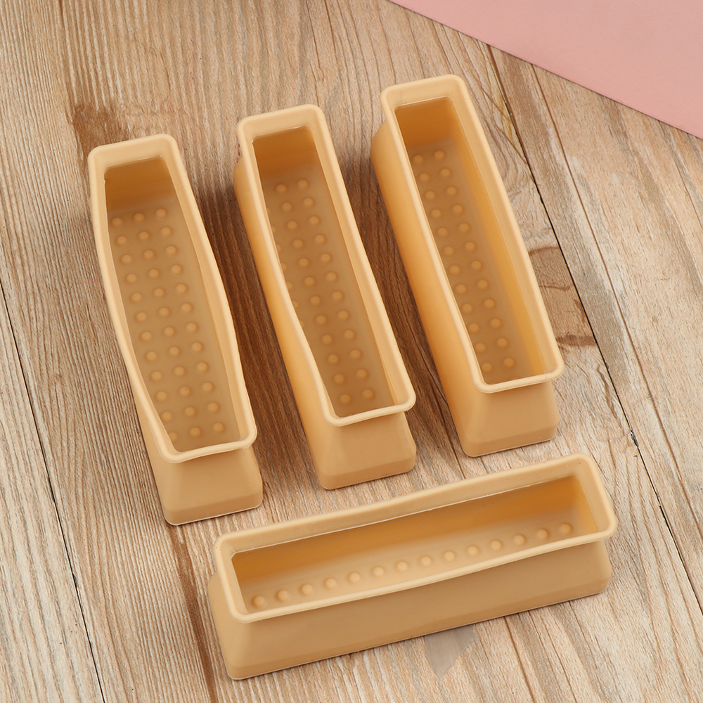Outdoor Furniture Leg Protectors - 4PCS Silicone Rectangular Feet Cover Furniture