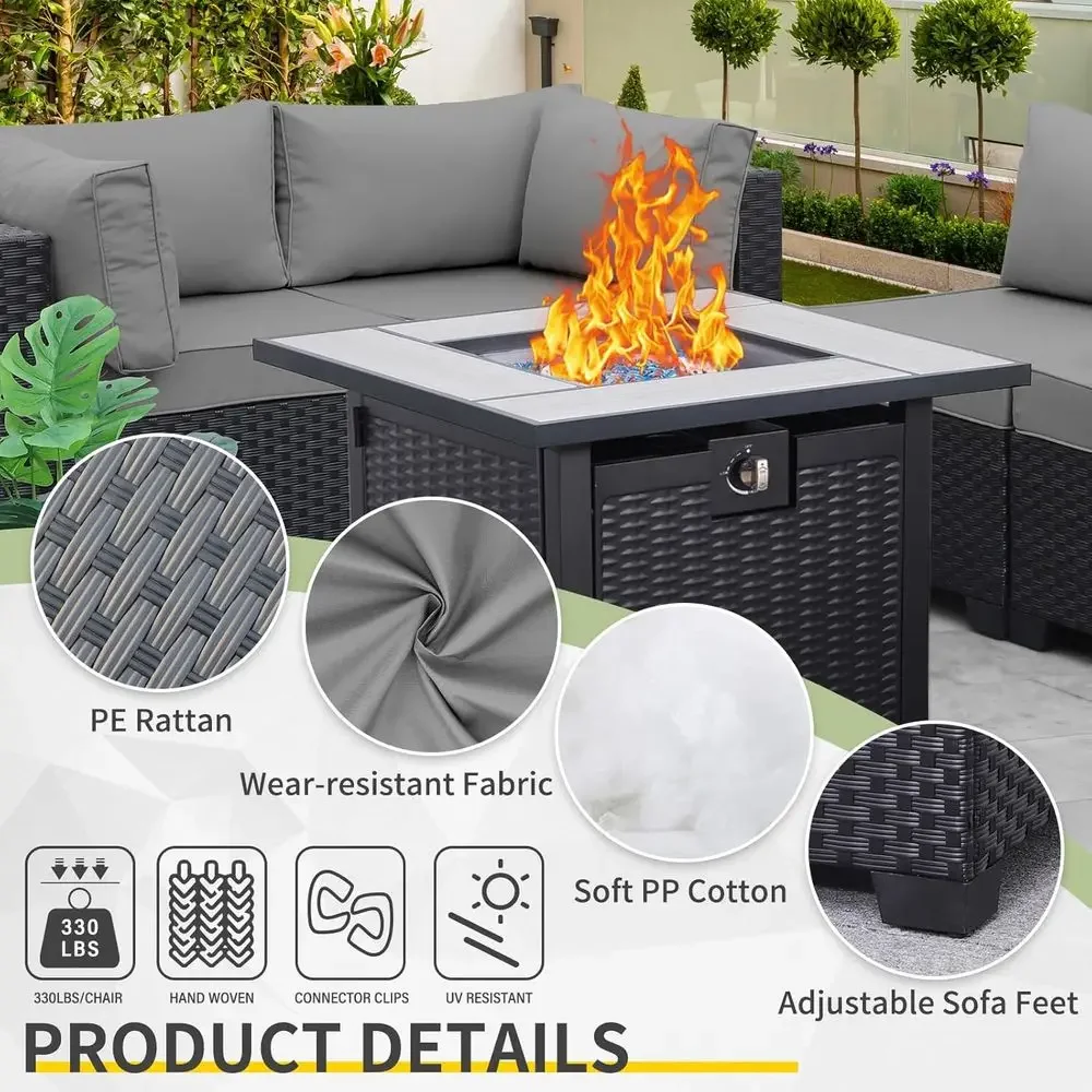 5-Piece Outdoor Patio Furnitur - Outdoor Furniture Set With Fire Pit ulasan dan harga