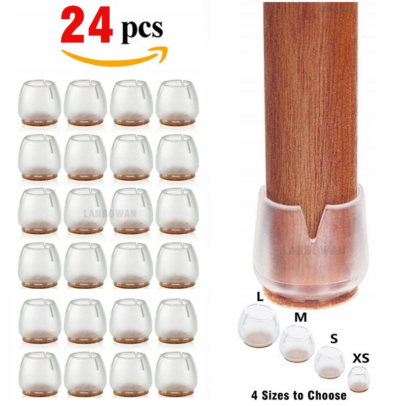 24pcs Silicone Chair Leg Prote - Outdoor Furniture Leg Protectors ulasan dan harga