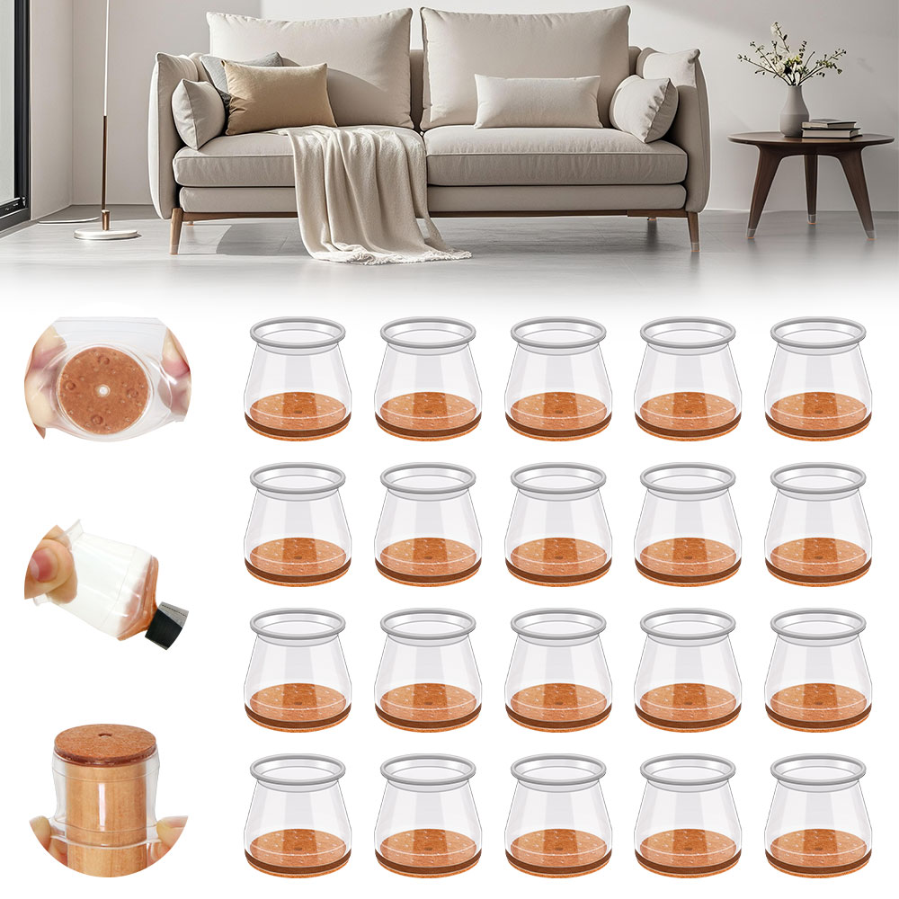 24-36pcs Chair Leg Caps Silico - Outdoor Furniture Leg Protectors ulasan dan harga