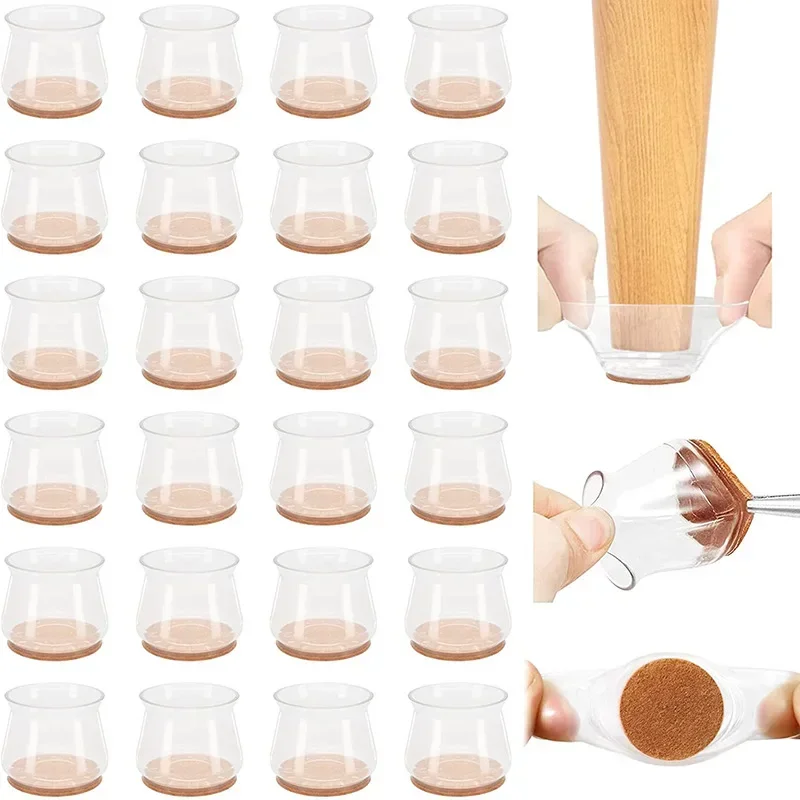 24-36pcs Chair Leg Caps Silico - Outdoor Furniture Leg Protectors ulasan dan harga