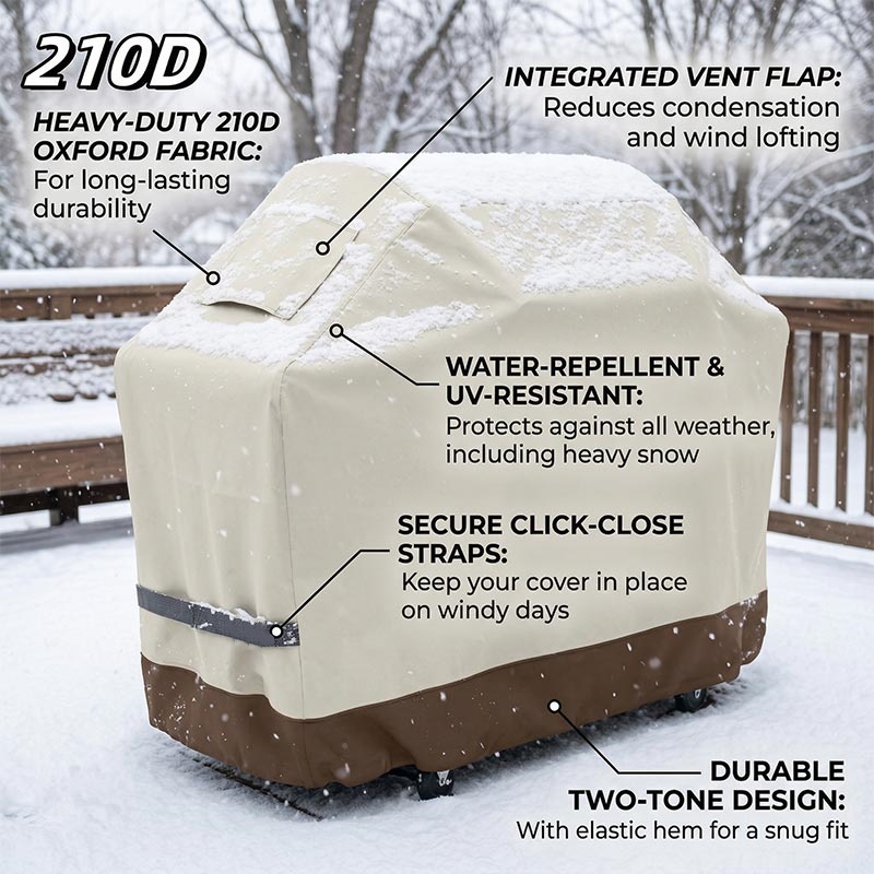 210D BBQ Beige Barbecue Grill  - Outdoor Furniture Manufacturer ulasan dan harga