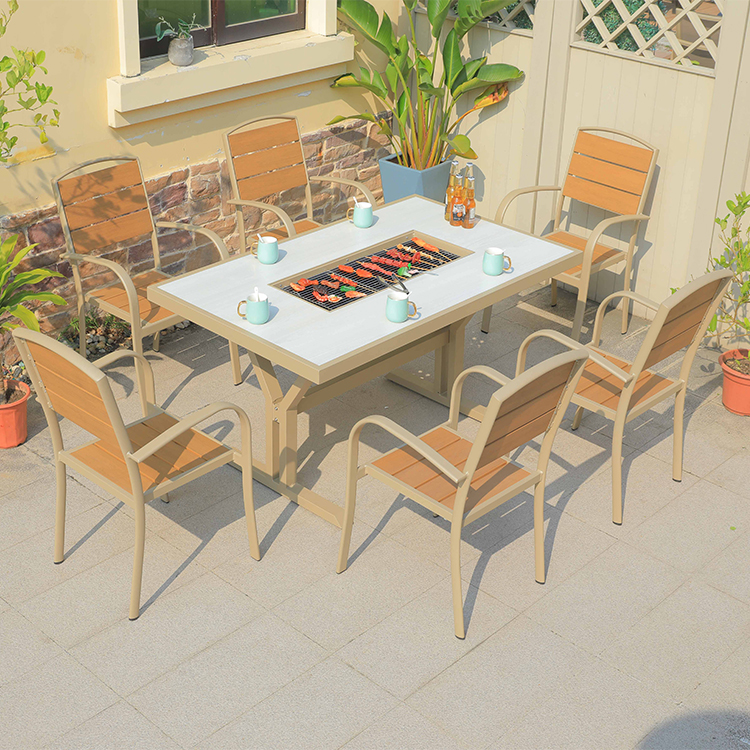 Hot Sale Cast Aluminum Fire Pi - Outdoor Furniture Set With Fire Pit ulasan dan harga