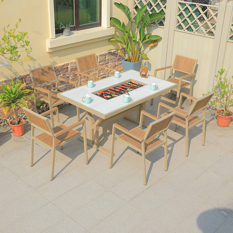 Hot Sale Cast Aluminum Fire Pi - Outdoor Furniture Set With Fire Pit ulasan dan harga