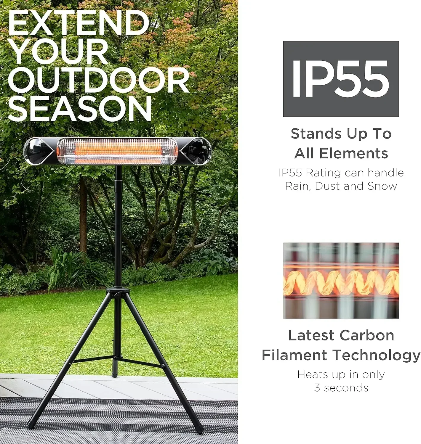 Infrared Electric Patio Heater - Patio Heater Standing ulasan dan harga