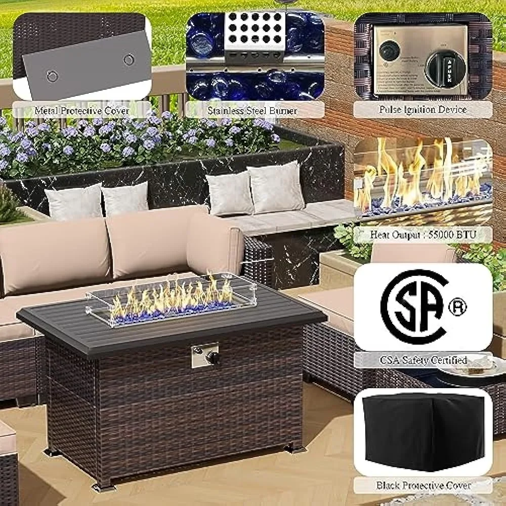 -Patio Furniture Set With Prop - Outdoor Furniture Set With Fire Pit ulasan dan harga