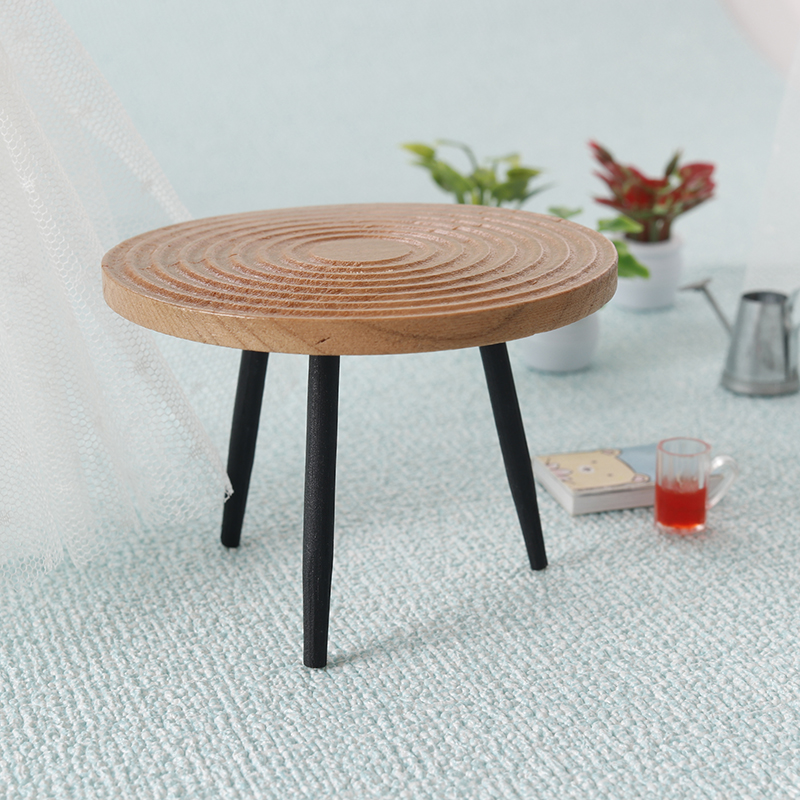 1:12 Dollhouse Miniature Round - Outdoor Furniture Wooden ulasan dan harga