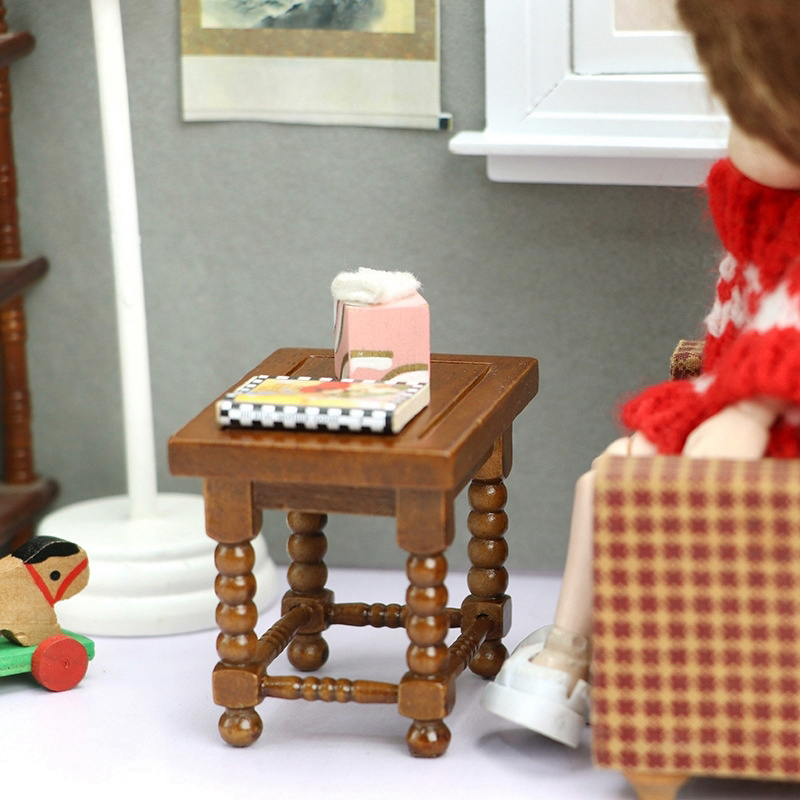 1:12 Dollhouse Miniature Round - Outdoor Furniture Wooden ulasan dan harga