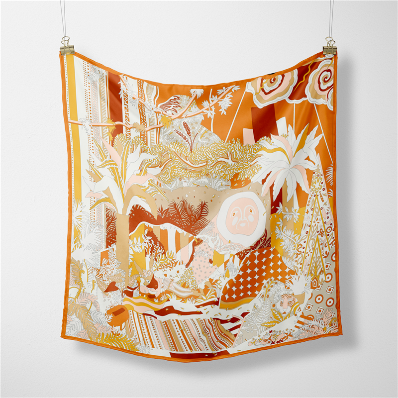53CM Brand Square Scarf Women  - Outdoor Furniture Decor ulasan dan harga