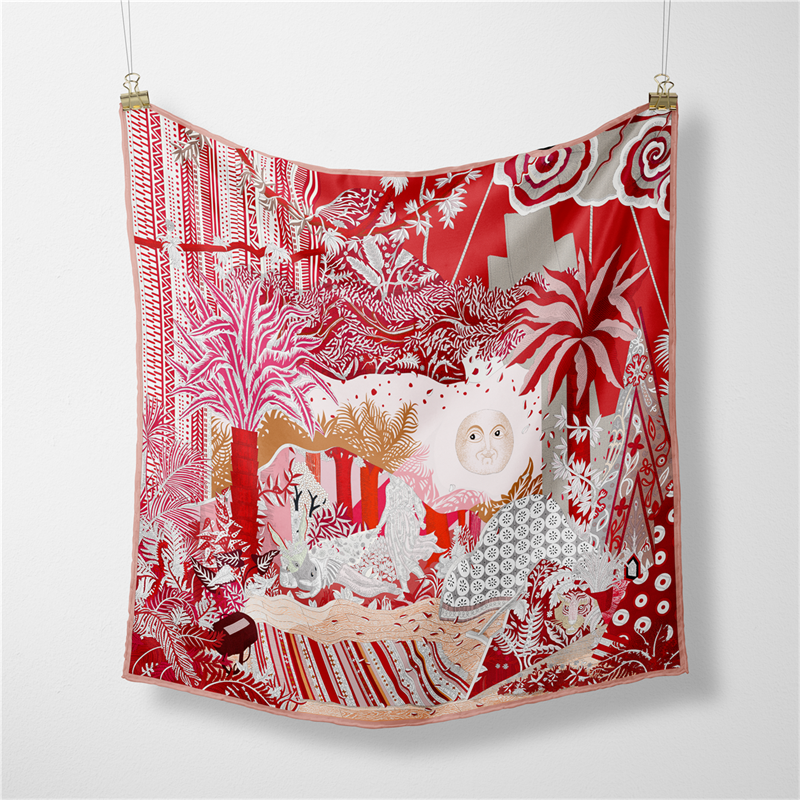 53CM Brand Square Scarf Women  - Outdoor Furniture Decor ulasan dan harga