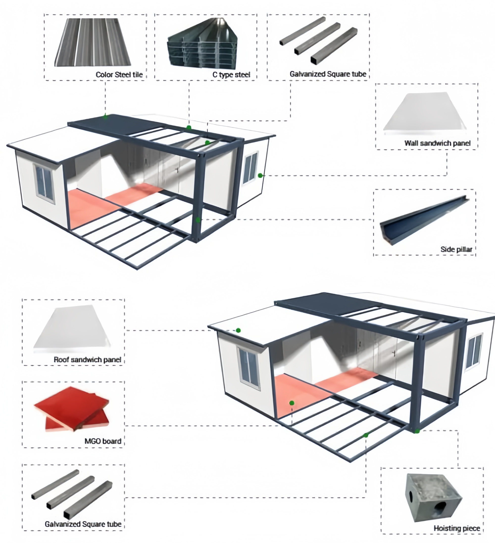 40FT Expandable Modular Prefab - Outdoor Furniture Kitchener ulasan dan harga