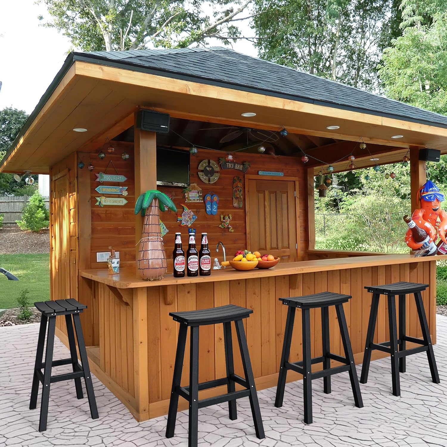 29in HDPE Outdoor Bar Stools S - Outdoor Furniture Kitchener ulasan dan harga