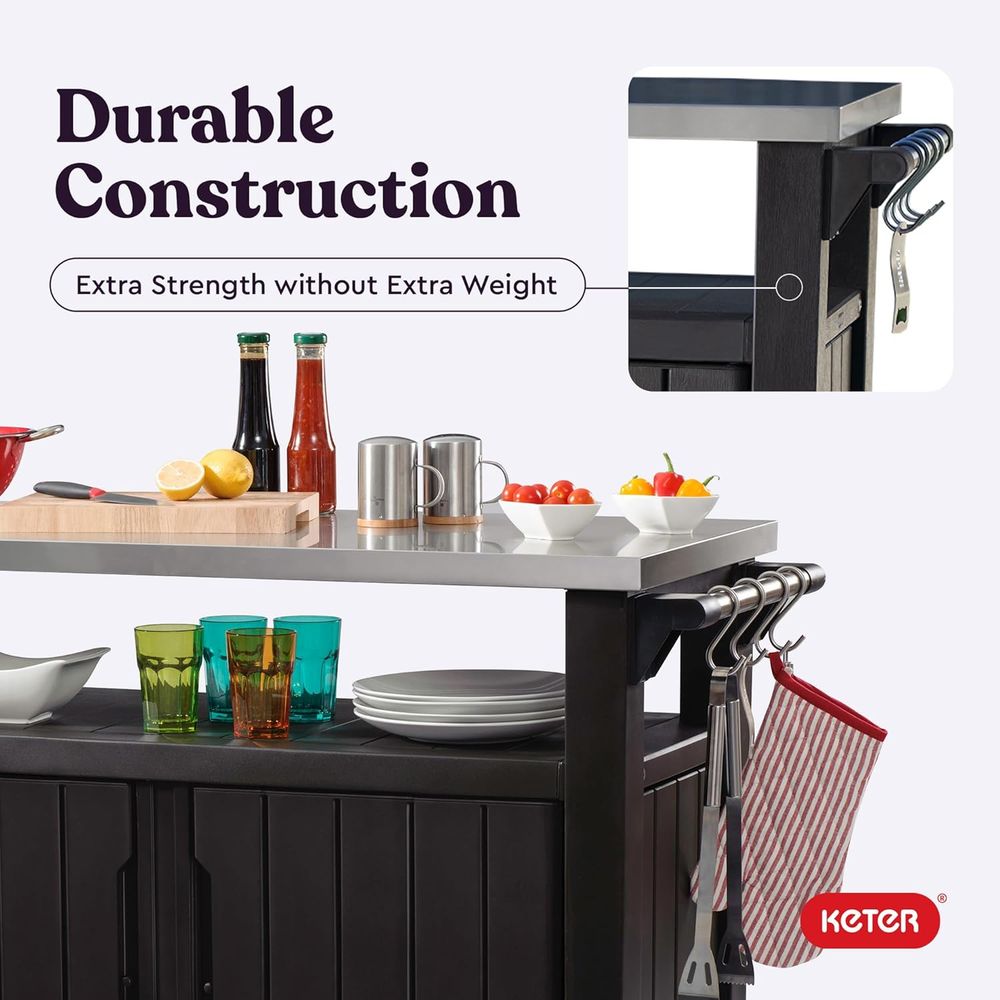 Outdoor Rolling Table Cart for - Outdoor Furniture Kitchener ulasan dan harga