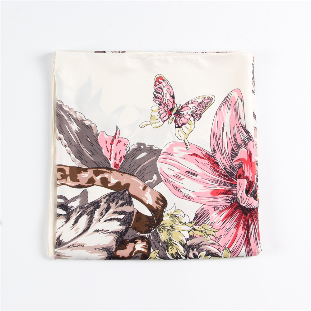 Twill Silk Scarf Butterfly Flo - Outdoor Furniture Decor ulasan dan harga
