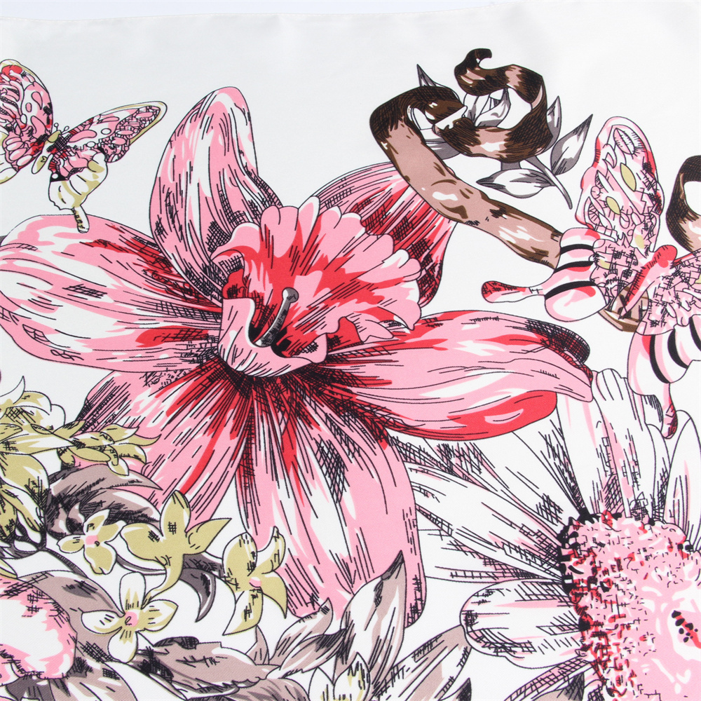 Twill Silk Scarf Butterfly Flo - Outdoor Furniture Decor ulasan dan harga