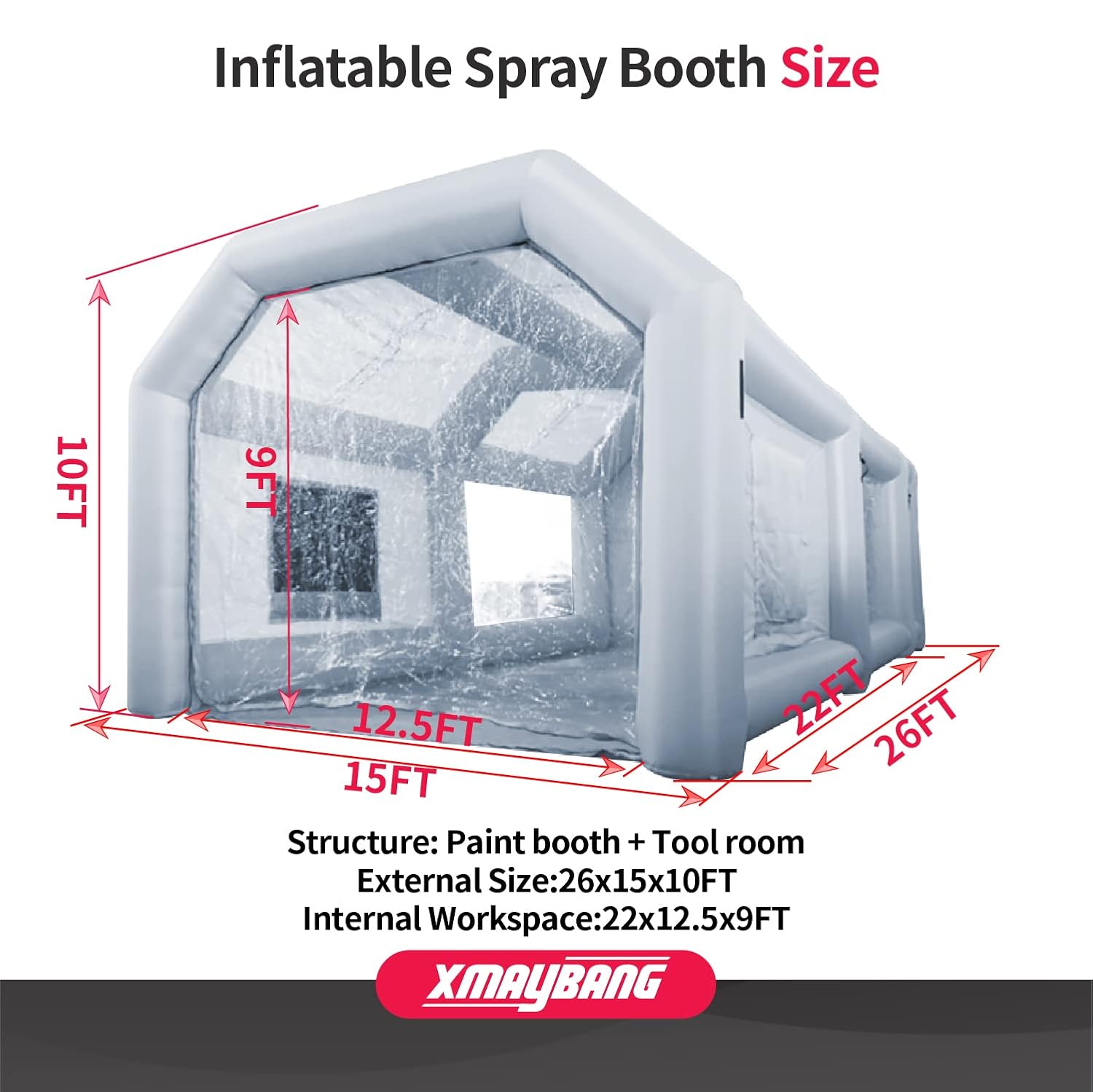 26x15x10ft Inflatable Paint Bo - Outdoor Furniture Paint ulasan dan harga