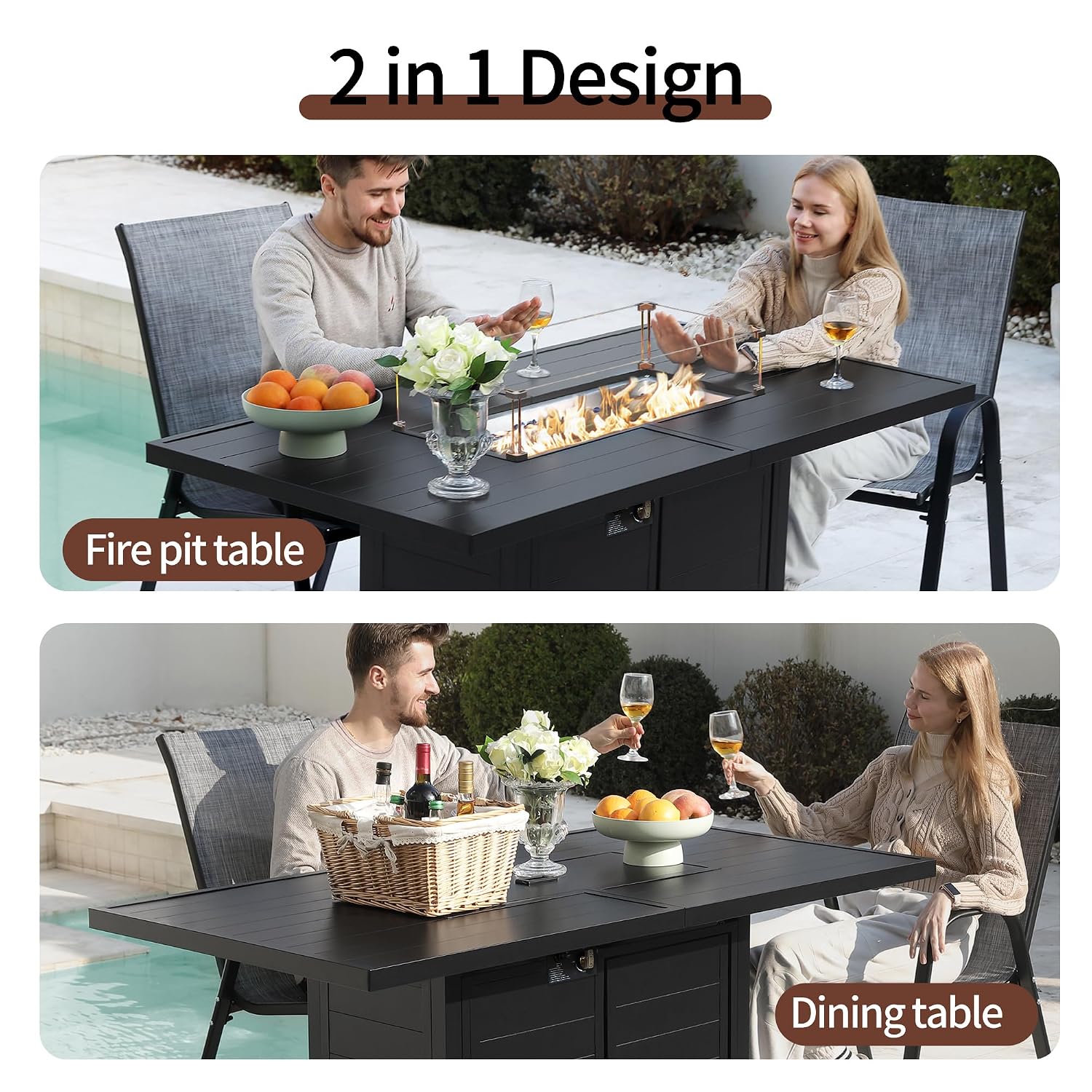 7 Pieces Patio Furniture Set w - Outdoor Furniture Set With Fire Pit ulasan dan harga