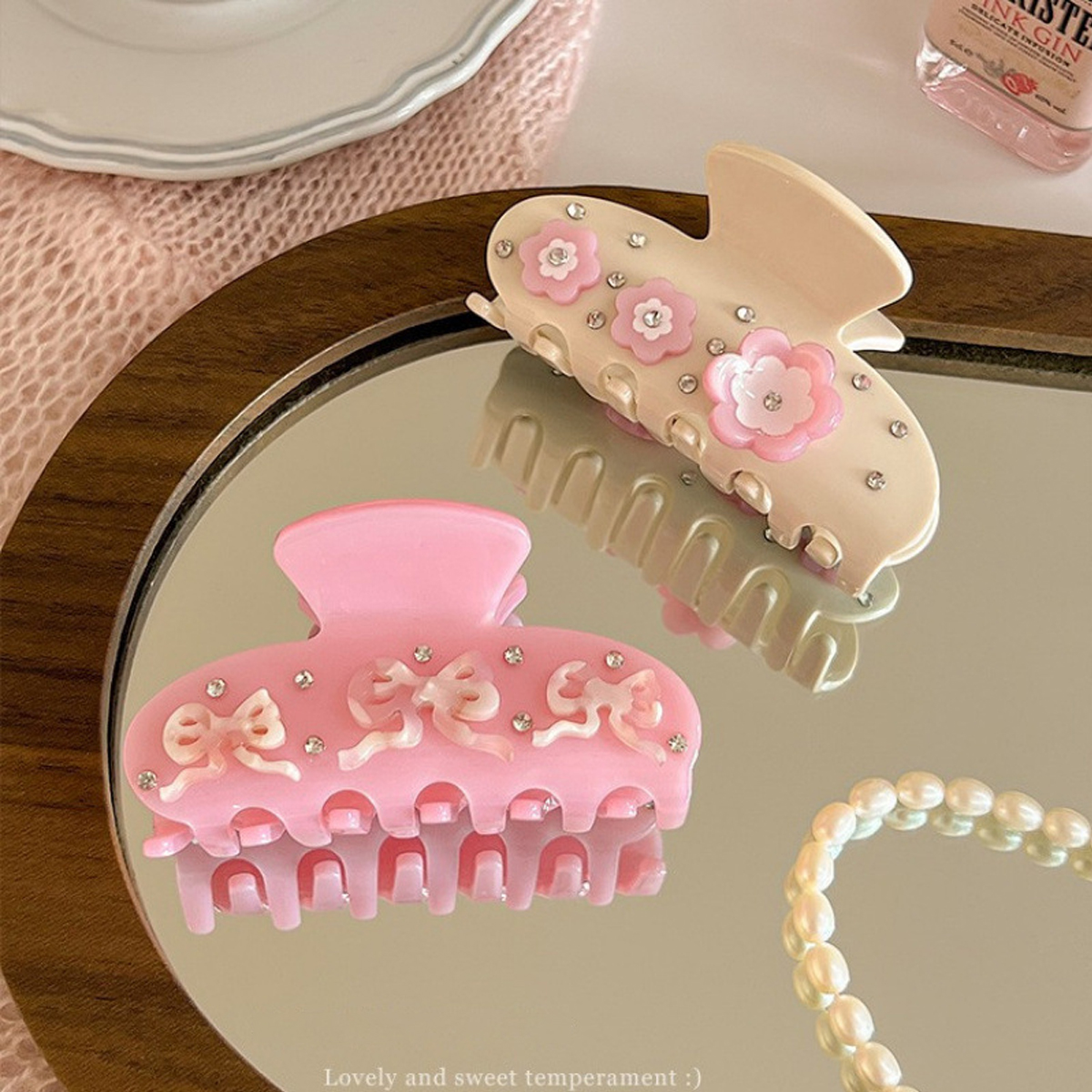 1pc acetate sweet rhinestone f - Outdoor Furniture Decor ulasan dan harga