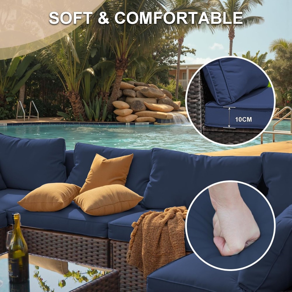 7 Piece Outdoor Patio Furnitur - Outdoor Furniture Set With Fire Pit ulasan dan harga