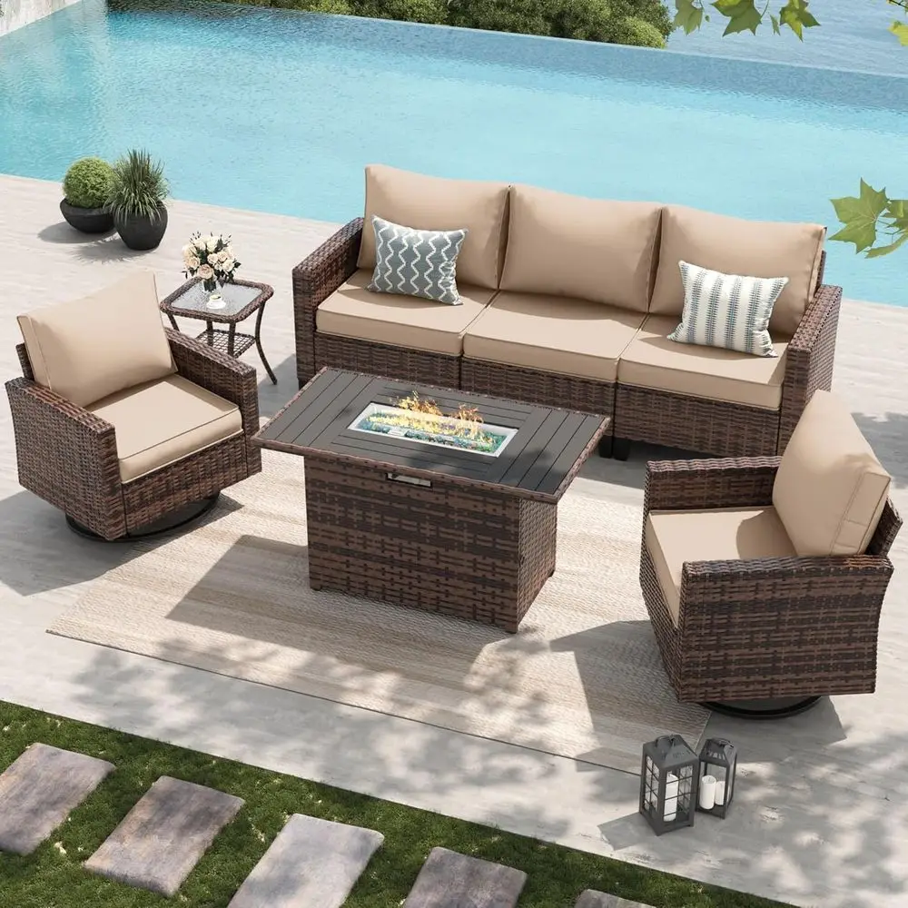 Outdoor Patio Furniture Set wi - Outdoor Furniture Set With Fire Pit ulasan dan harga