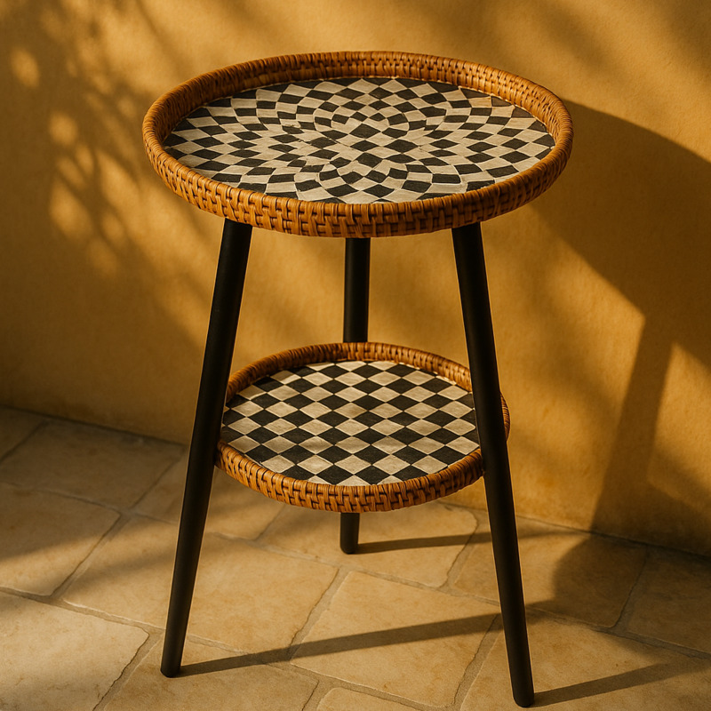 Double-Layer Rattan Coffee Tab - Outdoor Furniture Diy Plans ulasan dan harga