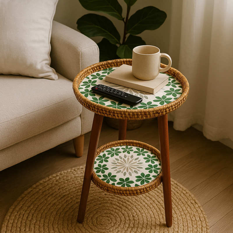 Double-Layer Rattan Coffee Tab - Outdoor Furniture Diy Plans ulasan dan harga