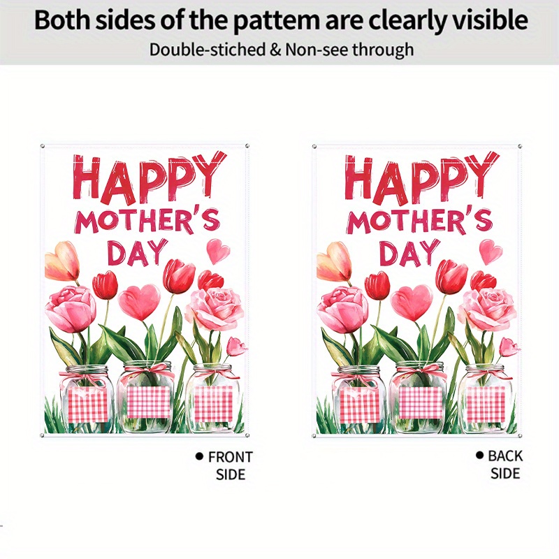 Double Sided Happy Mother Day  - Outdoor Furniture Decor ulasan dan harga