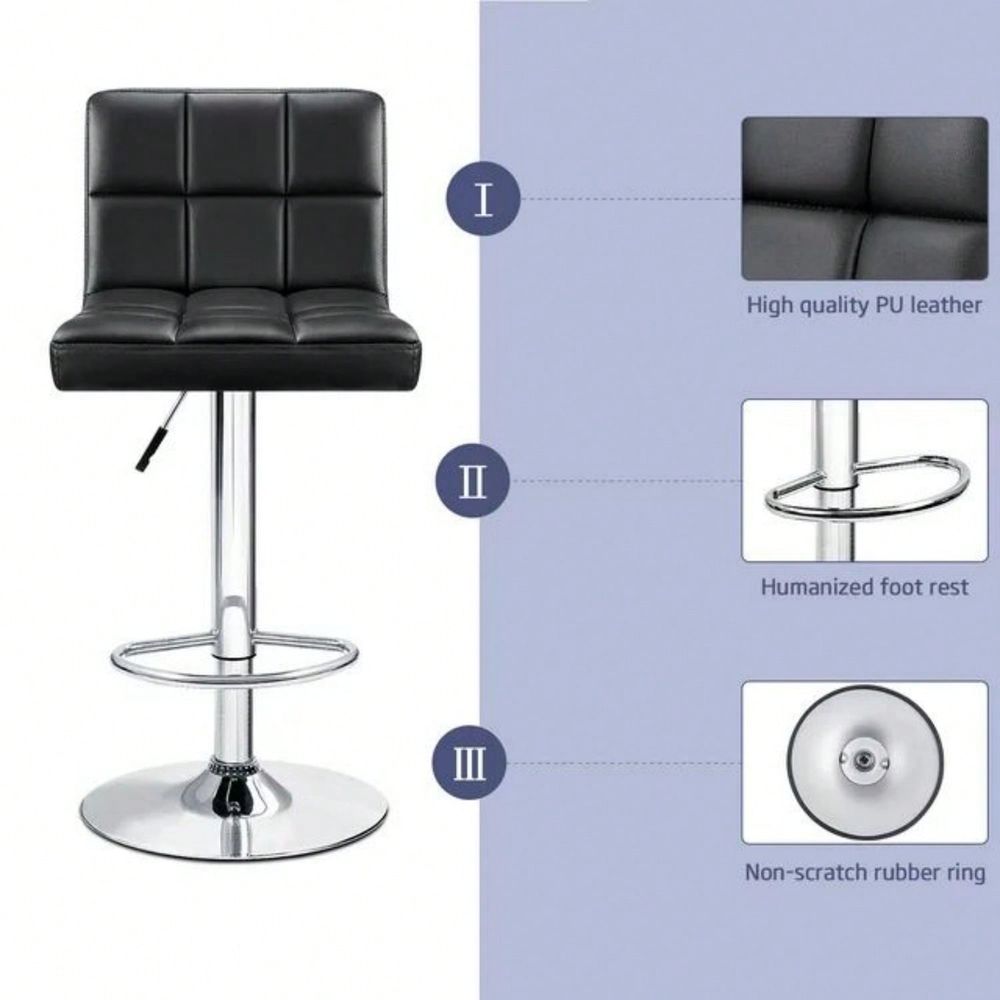 Stools Set Of 2 Modern PU Leat - Outdoor Furniture Kitchener ulasan dan harga