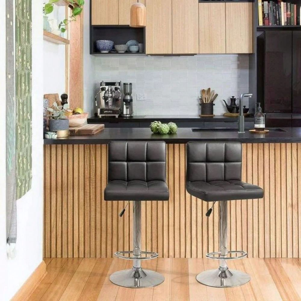 Stools Set Of 2 Modern PU Leat - Outdoor Furniture Kitchener ulasan dan harga
