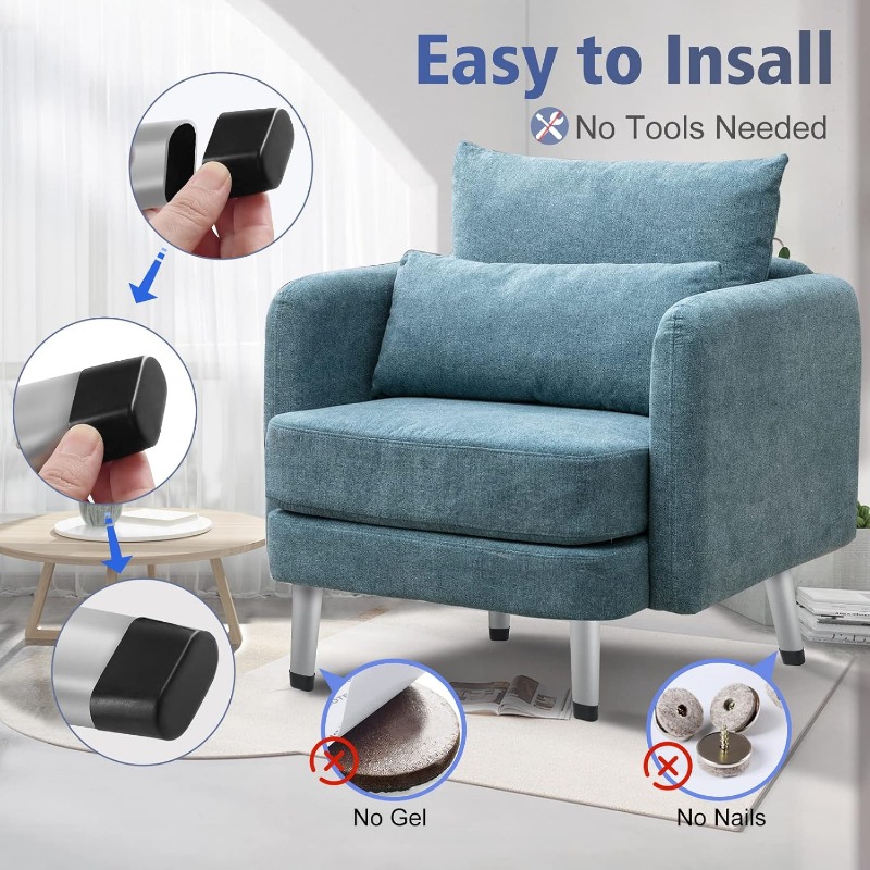 16pcs Transparent Oval Chair L - Outdoor Furniture Leg Protectors ulasan dan harga