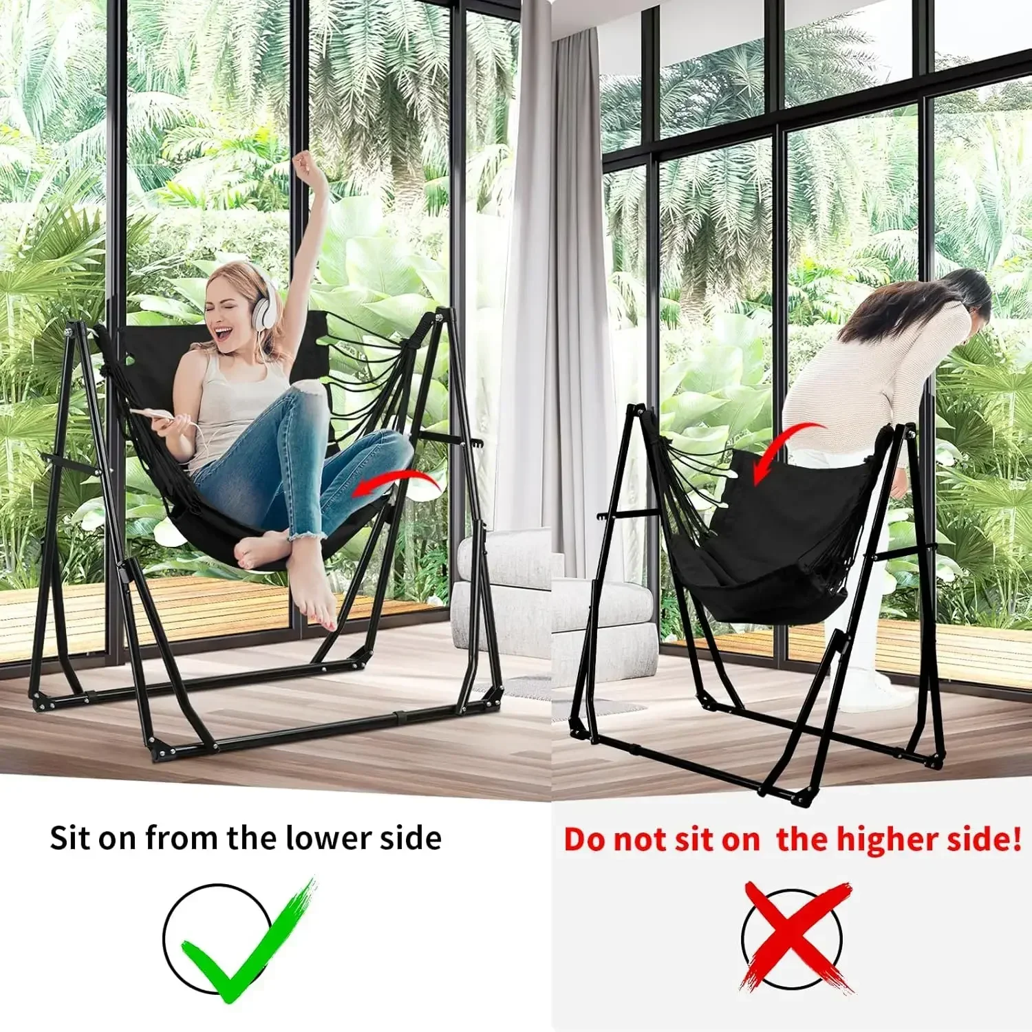 2 in 1 Hammock with Stand, Out - Outdoor Furniture Wooden ulasan dan harga