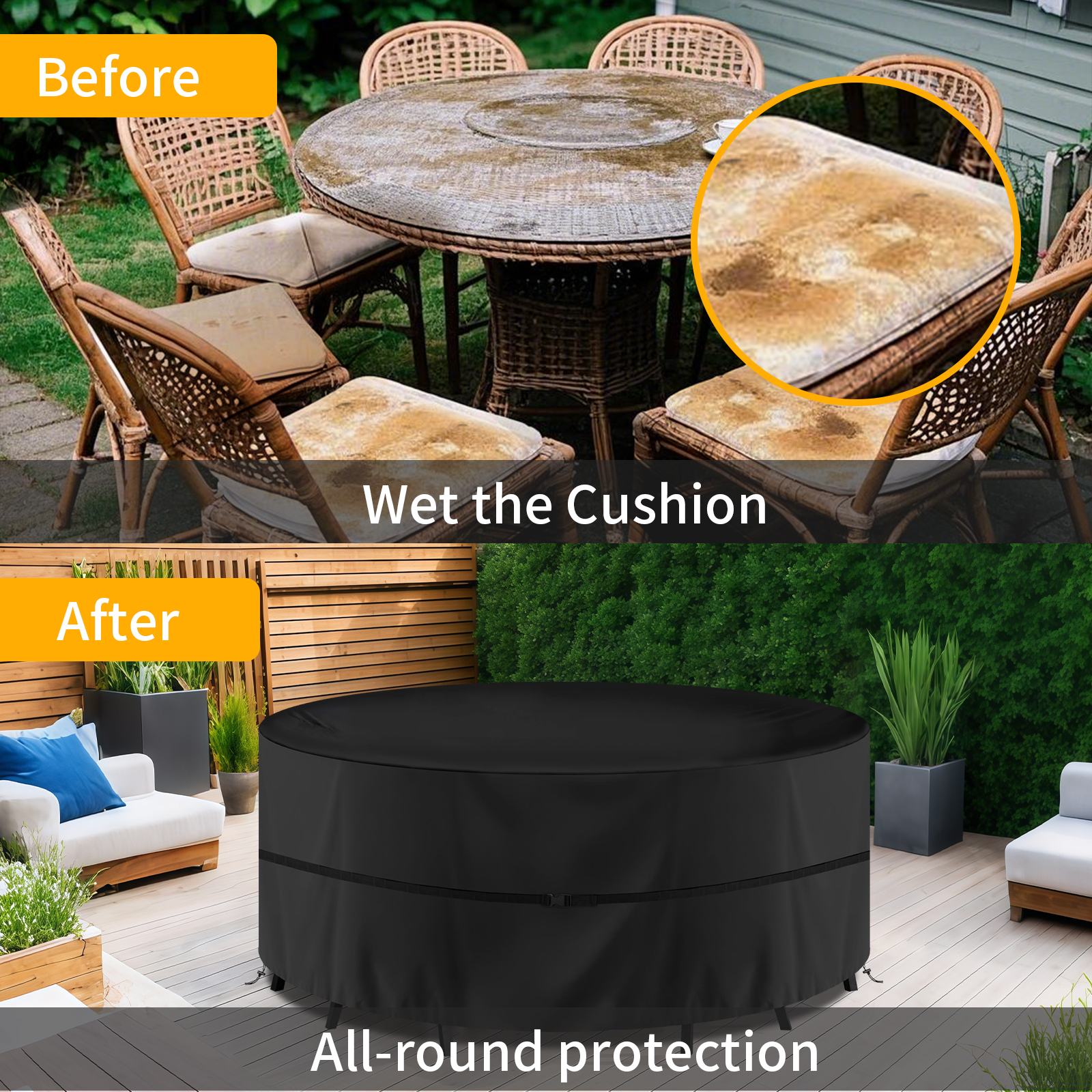 Round Waterproof Garden Furnit - Outdoor Furniture Paint ulasan dan harga
