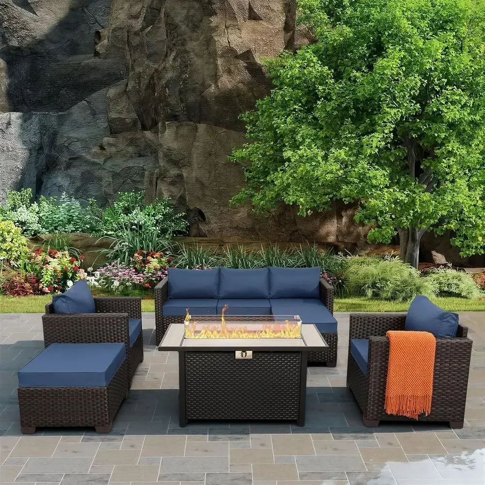 6-Piece Outdoor Patio Furnitur - Outdoor Furniture Set With Fire Pit ulasan dan harga