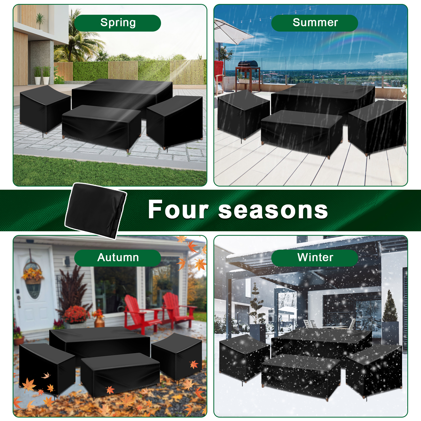 4Pcs Patio Furniture Cover Set - Outdoor Furniture Manufacturer ulasan dan harga