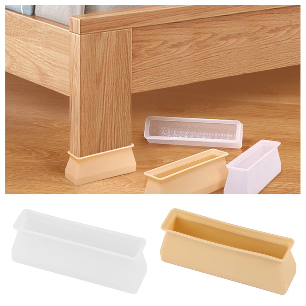 4PCS Silicone Rectangular Feet - Outdoor Furniture Leg Protectors ulasan dan harga