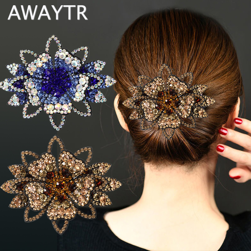 AWAYTR Crystal Flower Barrette - Outdoor Furniture Decor ulasan dan harga