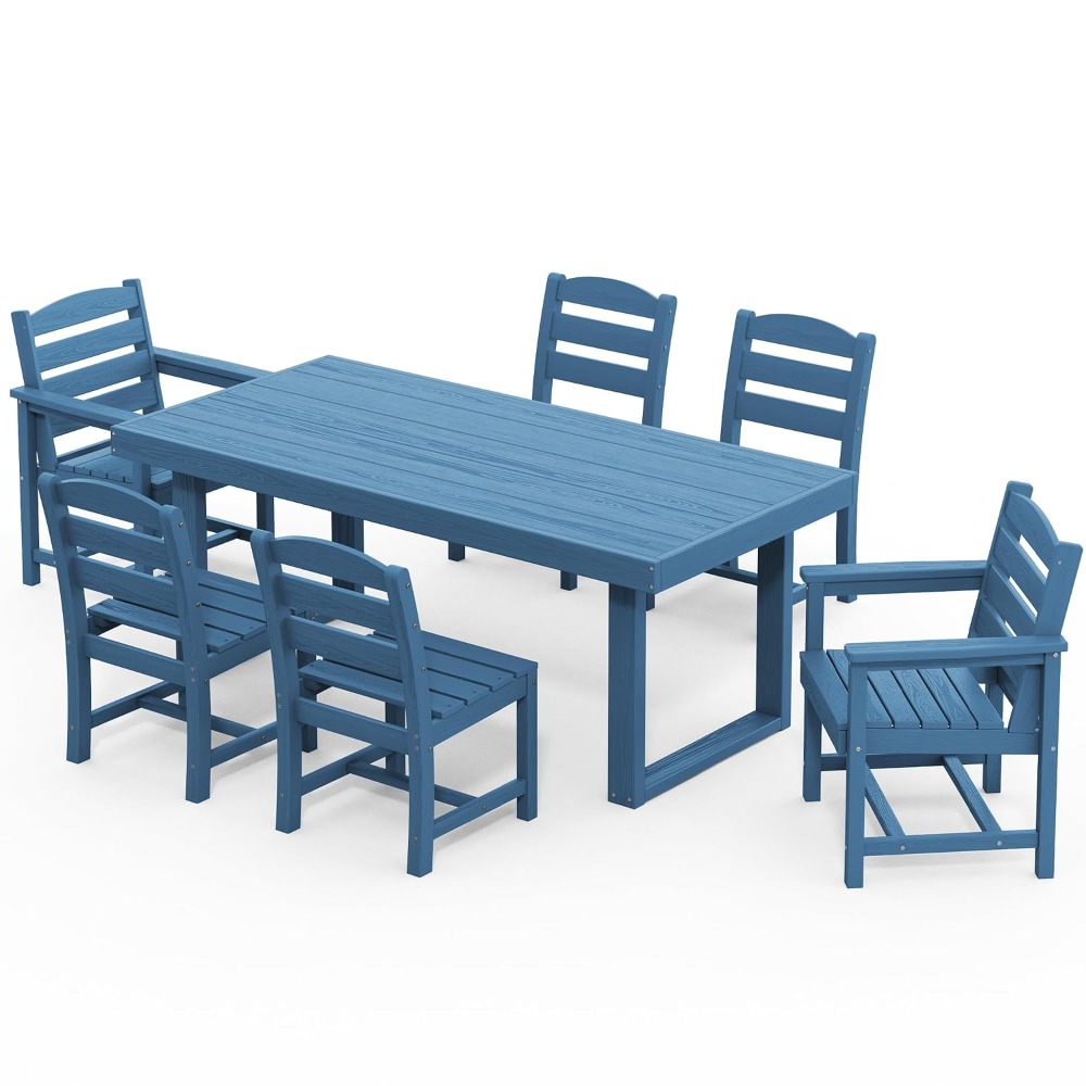 HDPE Outdoor Dining Set for 6, - Outdoor Furniture Hdpe ulasan dan harga